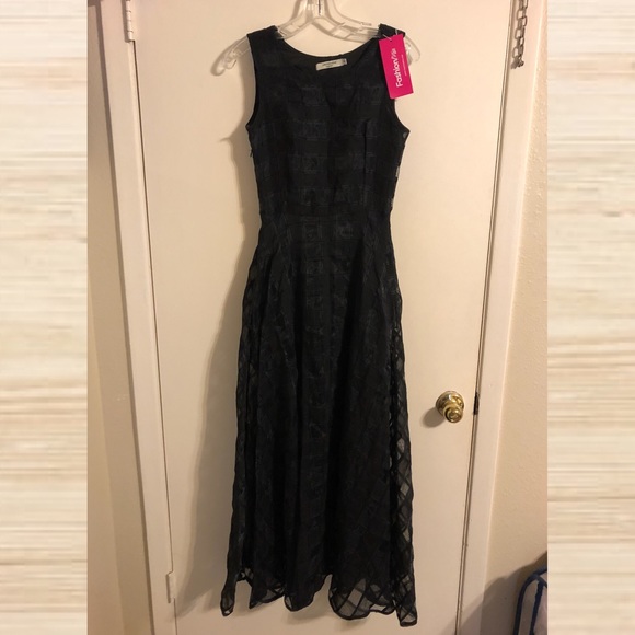 LOUMEIDISHA Black Lace Maxi Dress - Picture 1 of 7